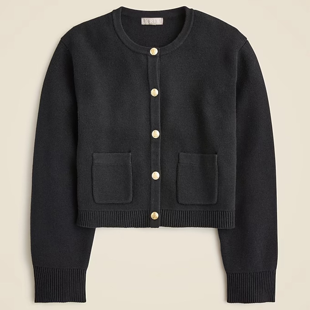 J. Crew Relaxed Emilie Sweater Lady Jacket in Black Size 2X NWOT